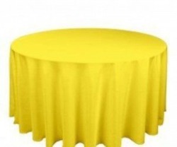 Yellow Round Table Linen 120 (Fits Our 60in Round Table to 