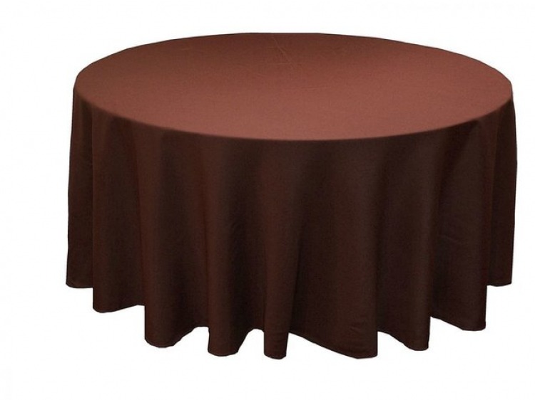 Chocolate 120 Round Table Linen (Fits Our 60in Round Table 