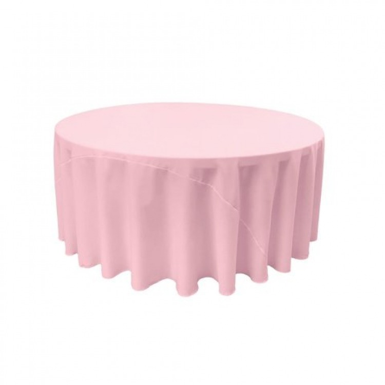Pink Round Table Linen 120 (Fits Our 60in Round Table to th