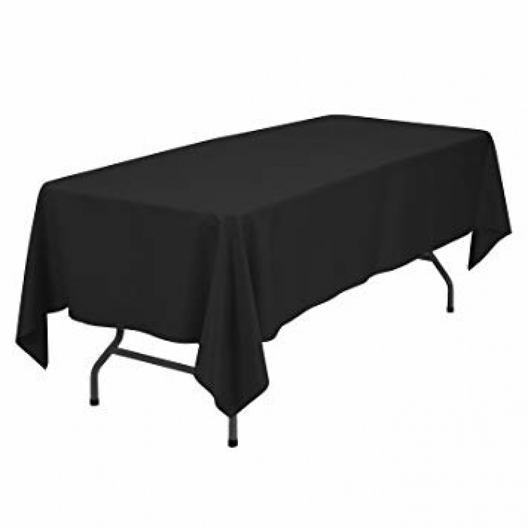 Black Polyester Linen 60x120in (Fits Our 8ft Rectangular Tab
