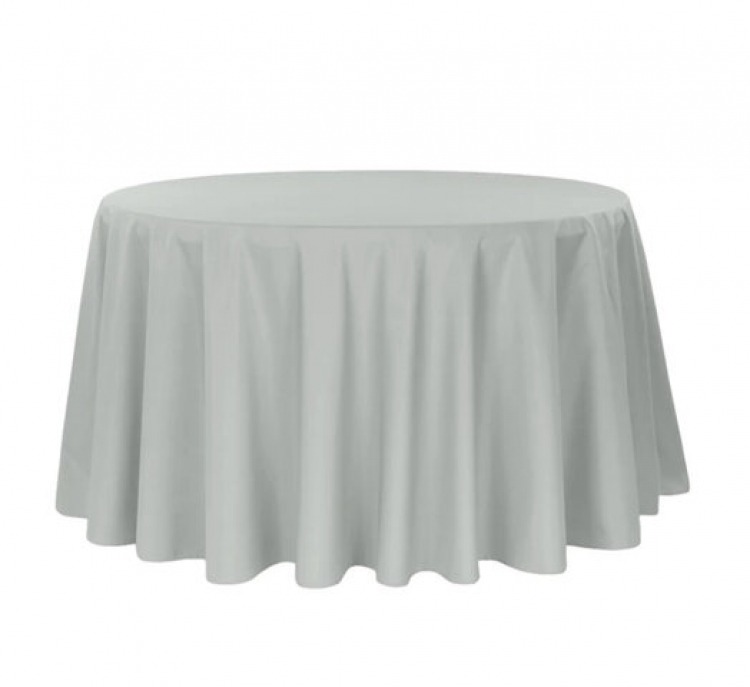 Silver 120 Polyester Round Linen 