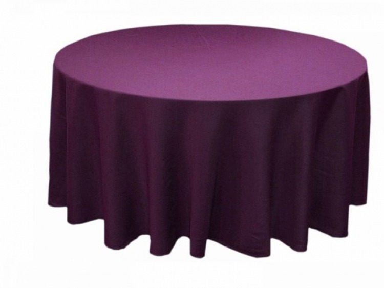 Purple Round Table Linen 120 (Fits Our 60in Round Table to 
