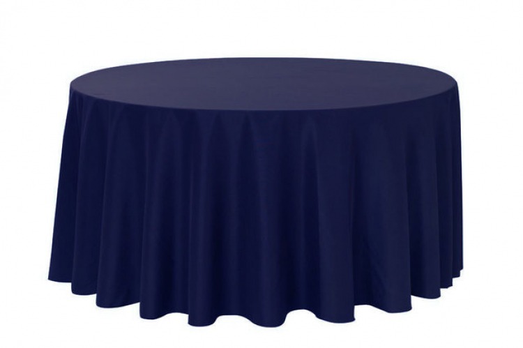 Navy Blue Round Table Linen 132 (Fits Our 72in Round Table 