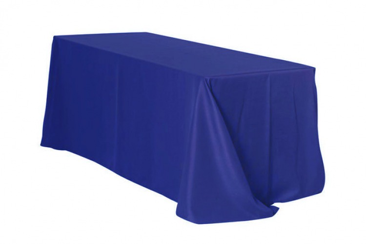 Royal Blue Polyester Linen 90x132 (Fits Our 6ft Rectangular