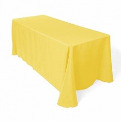 Yellow Polyester Linen 90x132 (Fits Our 6ft Rectangular Tab