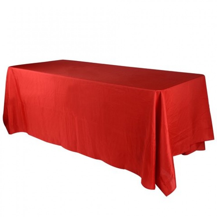 Red  Polyester Linen 90x156 (Fits Our 8ft Rectangular Table