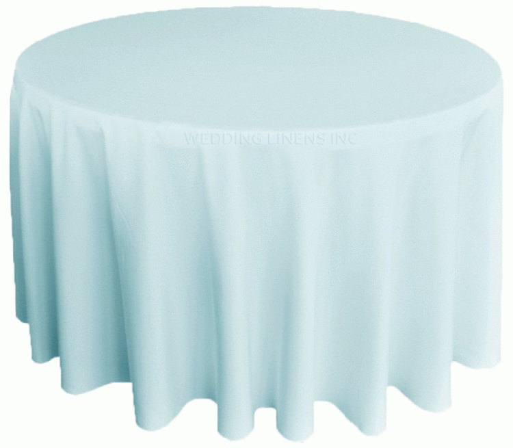 Light Blue Round Table Linen 120 (Fits Our 60in Round Table