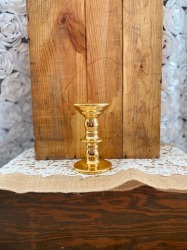Small Gold Candle Holder 8(CONTACT THE OFFICE TO BOOK)