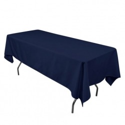 Navy Blue Polyester Linen 60x120 (Fits Our 8ft Rectangular 