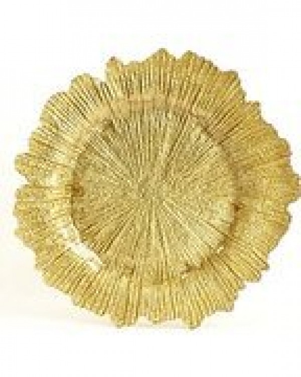 Gold Sunburst Charger Plate (Acrylic)