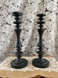 Black Candle Holders 18 (Set of 2)(CONTACT OFFICE TO BOOK)