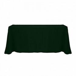 Forest Green Polyester Linen 90x132 (Fits Our Rectangular 6