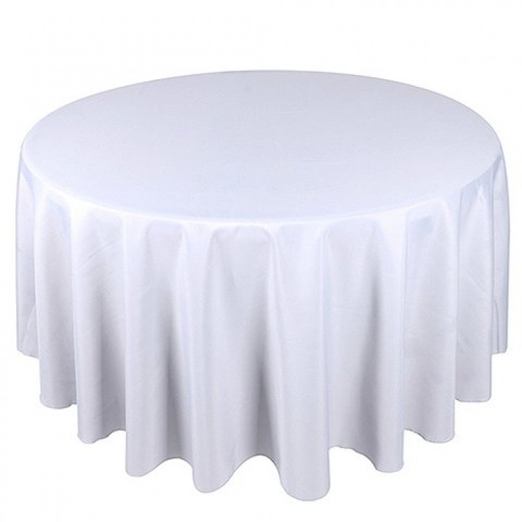 White Round Table Linen 120 (Fits Our 60in Round Table to t