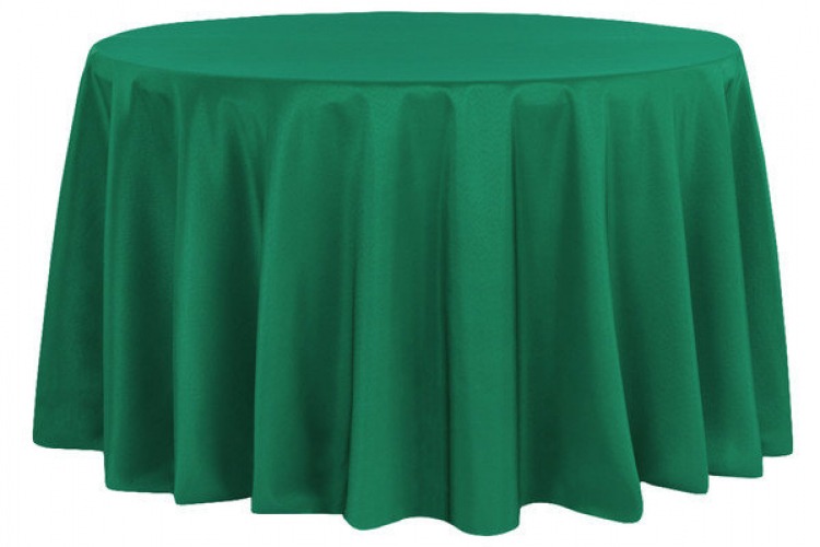 Emerald Green 120 Round Table Linen (Fits Our 60in Round Ta