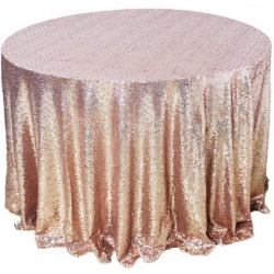 Blush Sequin 132 Round Table Linen (Fits Our 72in Round Tab