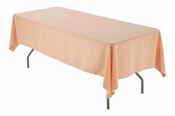 Peach Polyester Linen 60x120 (Fits Our 8ft Rectangular Tabl