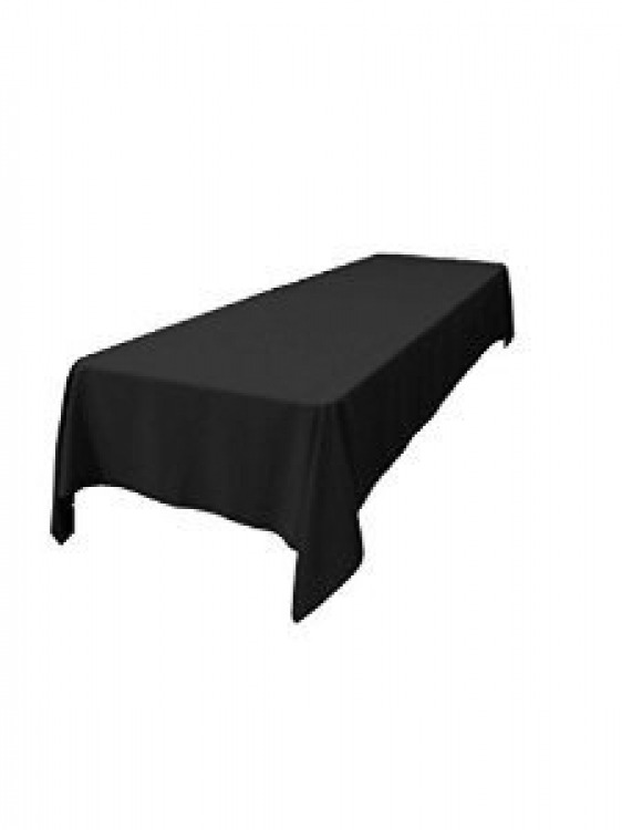 Black Polyester Linen 60x120 (Fits Our 8ft Rectangular Tabl