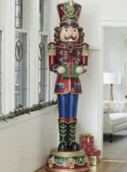 Nutcracker LED & Music 8ft tall(CONTACT THE OFFICE TO BOOK)