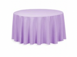 Lavender Polyester 120in Round Tablecloth (Fits Our 60in Rou