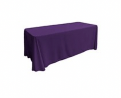 Purple Polyester Linen 90x156in (Fits Our 8ft Rectangular Ta