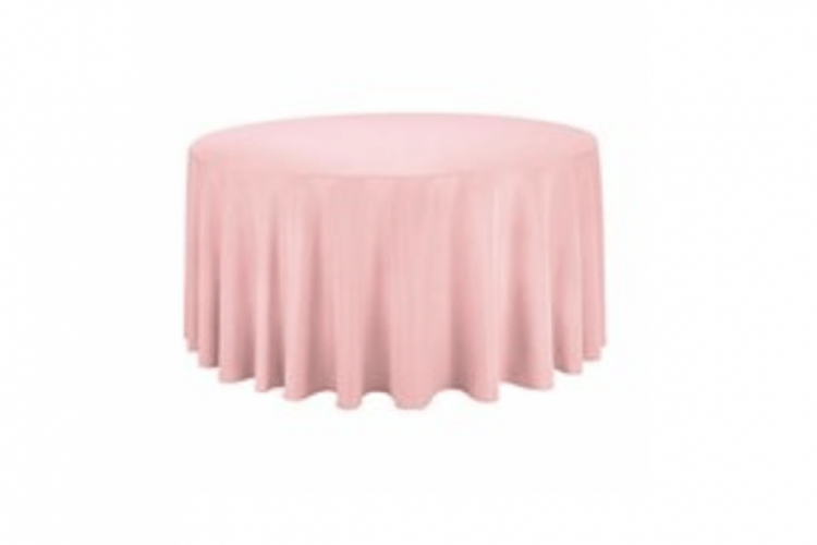 Blush Pink Round Table Linen 120 (Fits Our 60in Round Table
