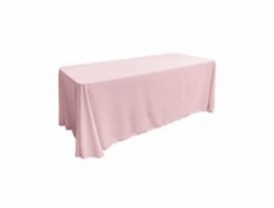 Blush Pink Polyester Linen 90x132 (Fits Our 6ft Rectangular