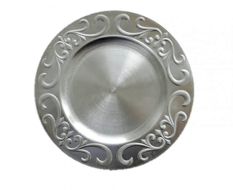 Silver Victorian Charger 