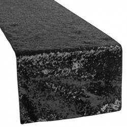 Black Sequin Table Cover