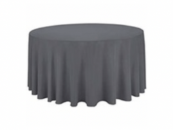 Charcoal Grey 108in Round Table Linen (Fits Our 48in Round T