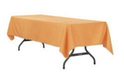 Orange Polyester Linen 60x120in (Fits Our 8ft Rectangular Ta