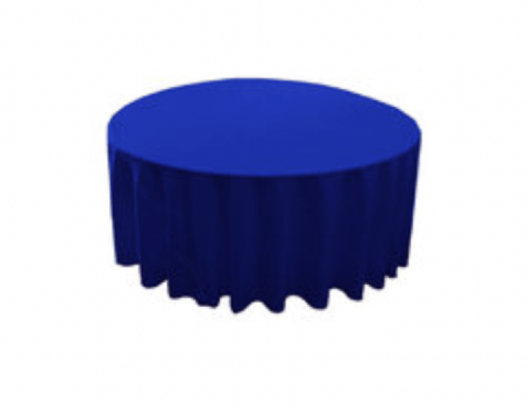 Royal Blue Polyester 108in Round Table Linen (Fits Our 48in 