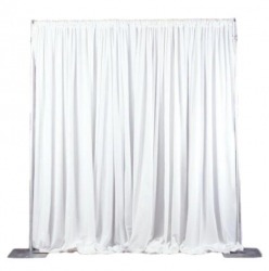 Ruched Pipe and Drape 7ft tall and 10ft wide