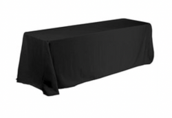 Black Polyester Linen 90x156 (Fits Our 8ft Rectangular Tabl
