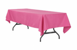 Fuchsia Polyester Linen 60x96in (Fits Our 6ft Rectangular Ta