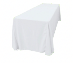 White Polyester Linen 90x156in (Fits Our 8ft Rectangular Tab