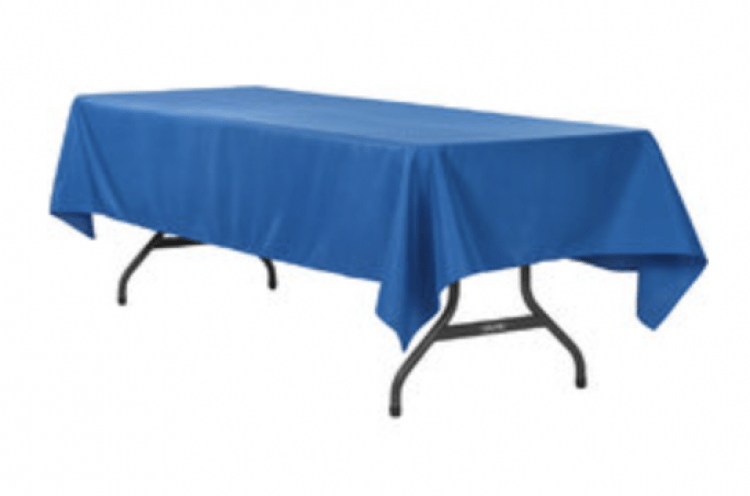 Royal Blue Polyester Linen 60x96in (Fits Our 6ft Rectangular