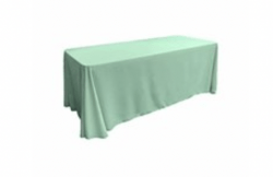 Tiffany Blue Polyester Rectangular 90x132in Linen to Floor f