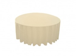 Ivory Polyester 120in Round Tablecloth (Fits Our 60in Round 