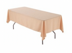 Peach Polyester Linen 60x96in (Fits Our 6ft Rectangular Tabl