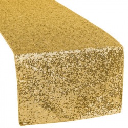 Gold Sequin Table Runner 