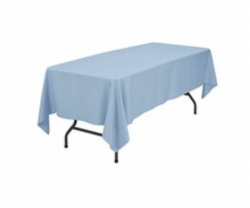 Light Blue Polyester 60x96in (Fits Our 6ft Rectangular Table