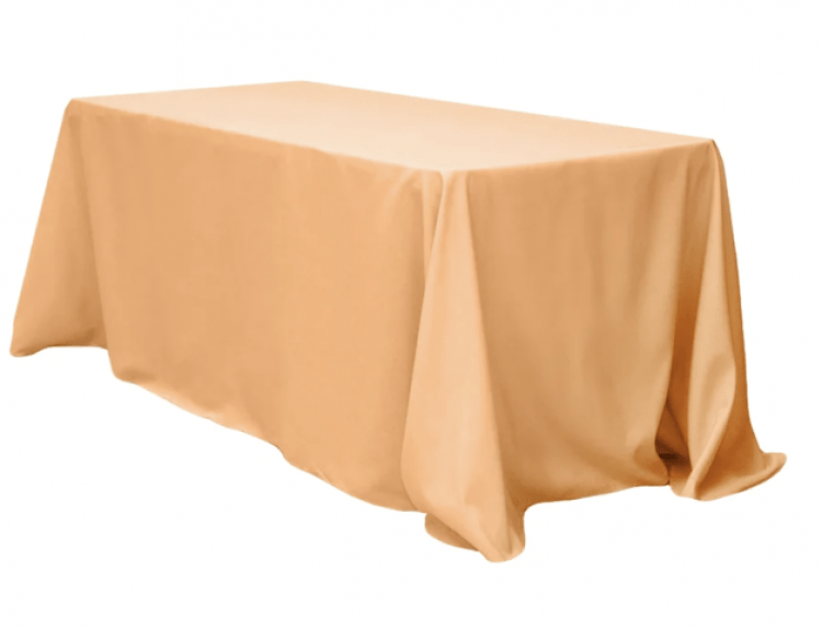 Peach Polyester Linen 90x156in (Fits Our 8ft Rectangular Tab