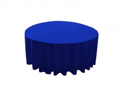 Royal Blue Polyester 120in Round Tablecloth (Fits Our 60in R