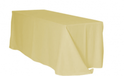 Yellow Polyester Linen 90x132in (Fits Our 6ft Rectangular Ta