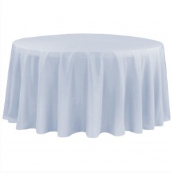 white round table w/ hole linen 132in (fits our 72in table)