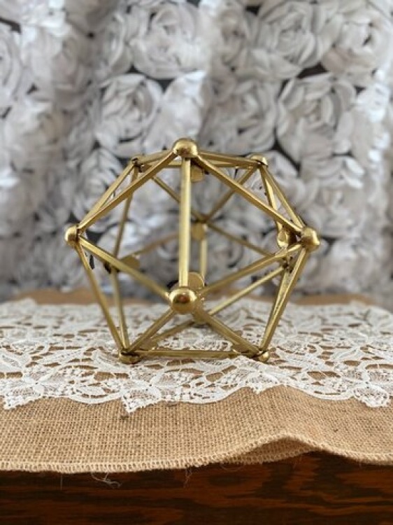 Gold Polygon Decoration 6(CONTACT THE OFFICE TO BOOK)