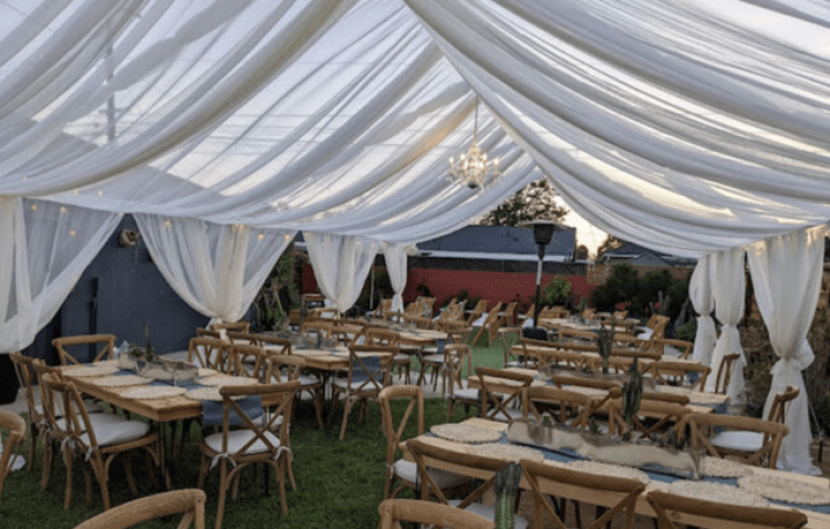 40x50 Naked Draped Tent Frame