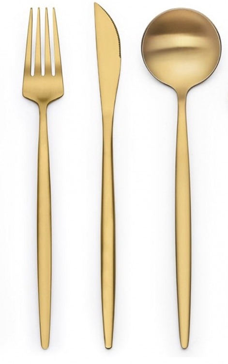 Gold silverware set of 3