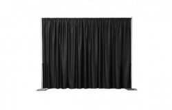 Black Pipe and Drape 7ft Tall x 10ft Wide