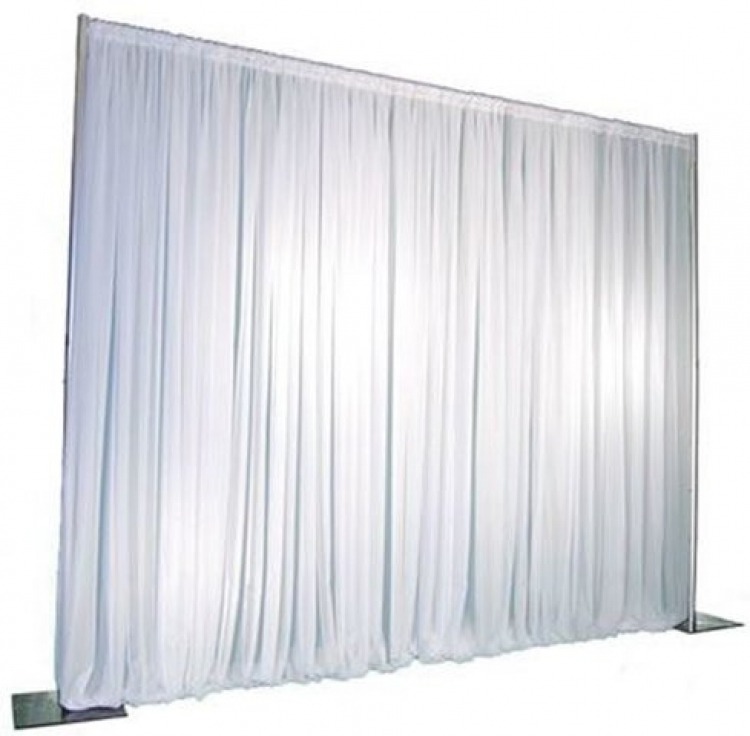 White Pipe and Drape 7ft Tall x 10ft Wide